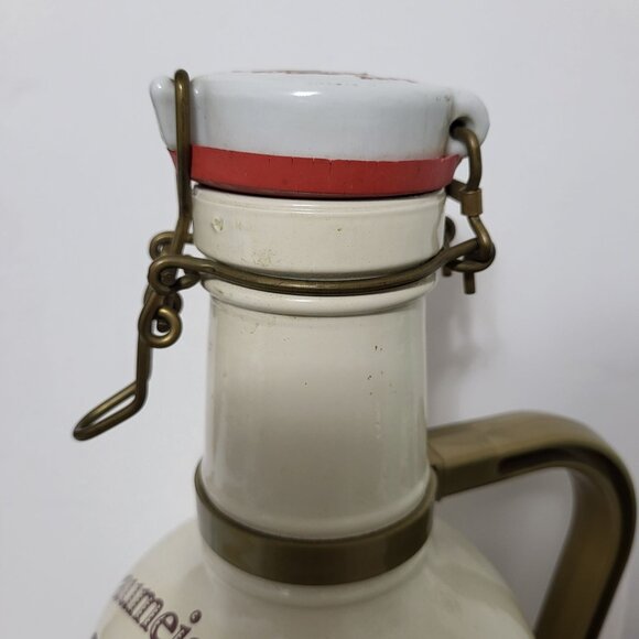 Vintage Braumeister-Krug Ceramic Beer Stein Jug Pitcher Plastic Handle Flip Top - Picture 16 of 16
